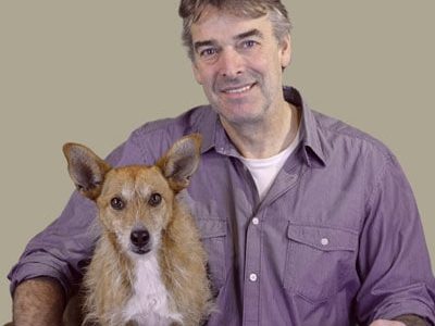 Referent Gerrit Stephan mit seinem Podenco Carlson