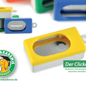 Vorderseite der Infokarte zum Clicker